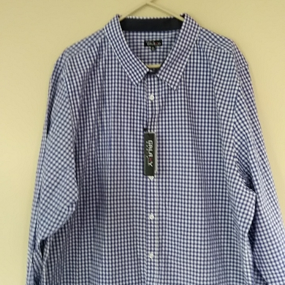 New Galaxy by Harvic Slim Fit Checkered Button Down Shirt 4XL - Picture 8 of 14